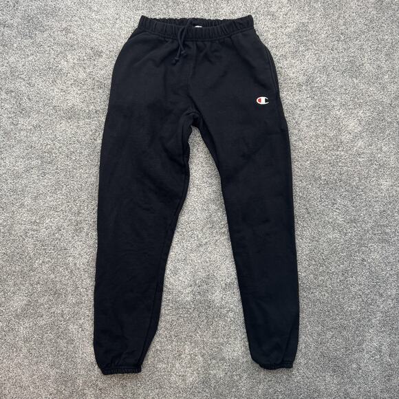 Champion Reverse Weave Pants Mens Small Black Sweatpants Joggers 24x27 Classic - Picture 1 of 14